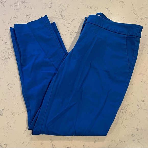 New York & Company Royal Cobalt Blue Stretch Ankle Career Office Pants Size 8 - Picture 5 of 11